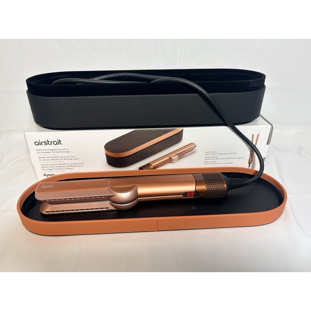 Dyson Airstrait Straightener, Wet to dry hair straightener, Amber Silk Special